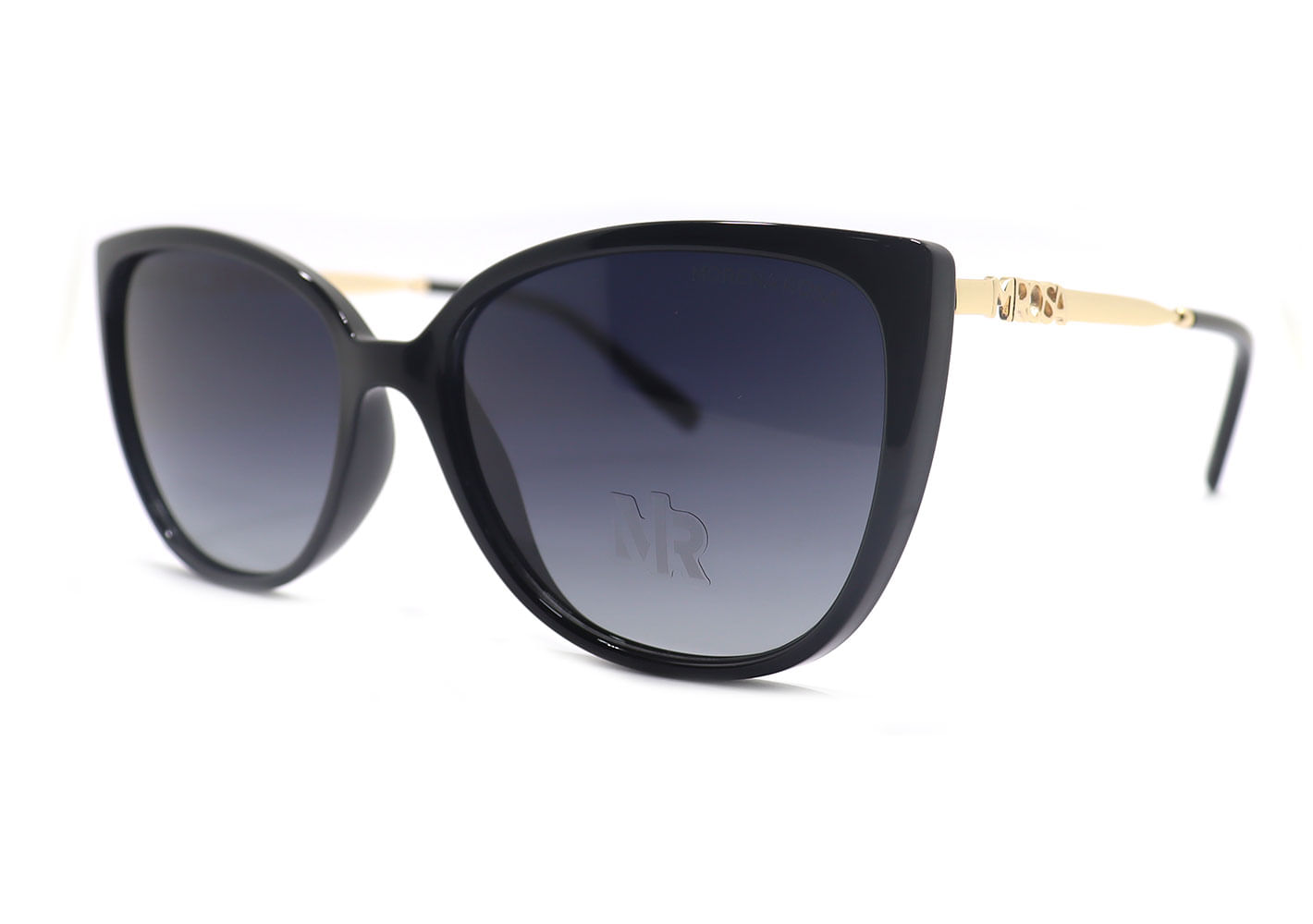 Óculos Morena Rosa Cat-Eye Detalhe Haste Preto