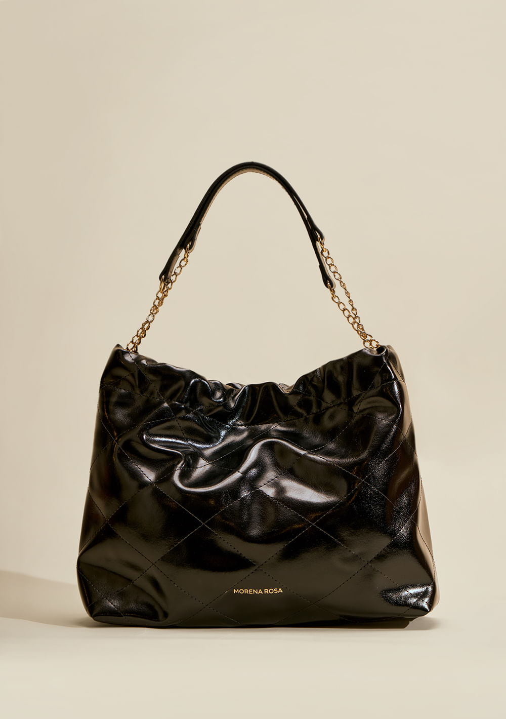Bolsa Hobo Alça Corda Preto