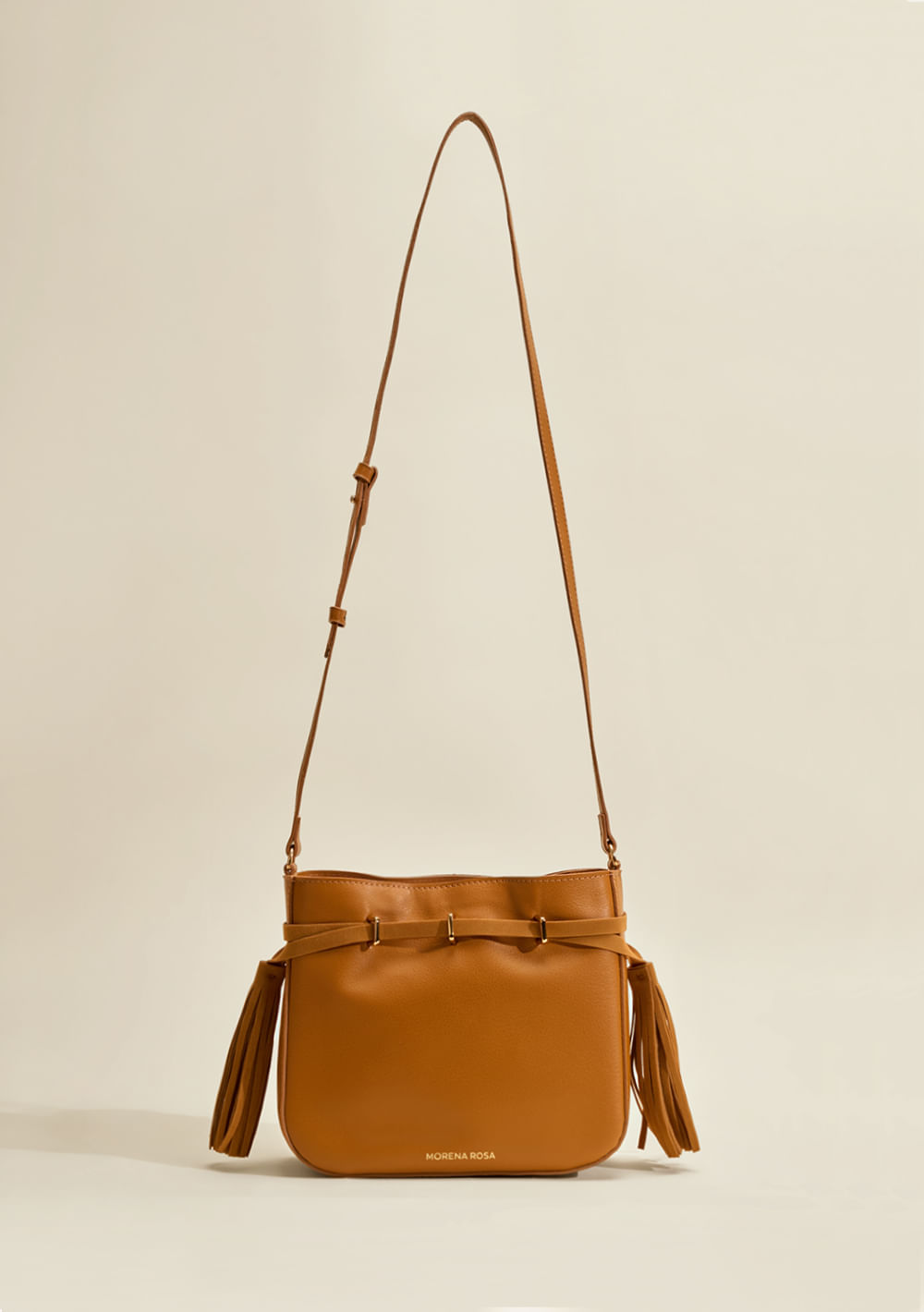 Bolsa Bucket Detalhe Frontal Marrom