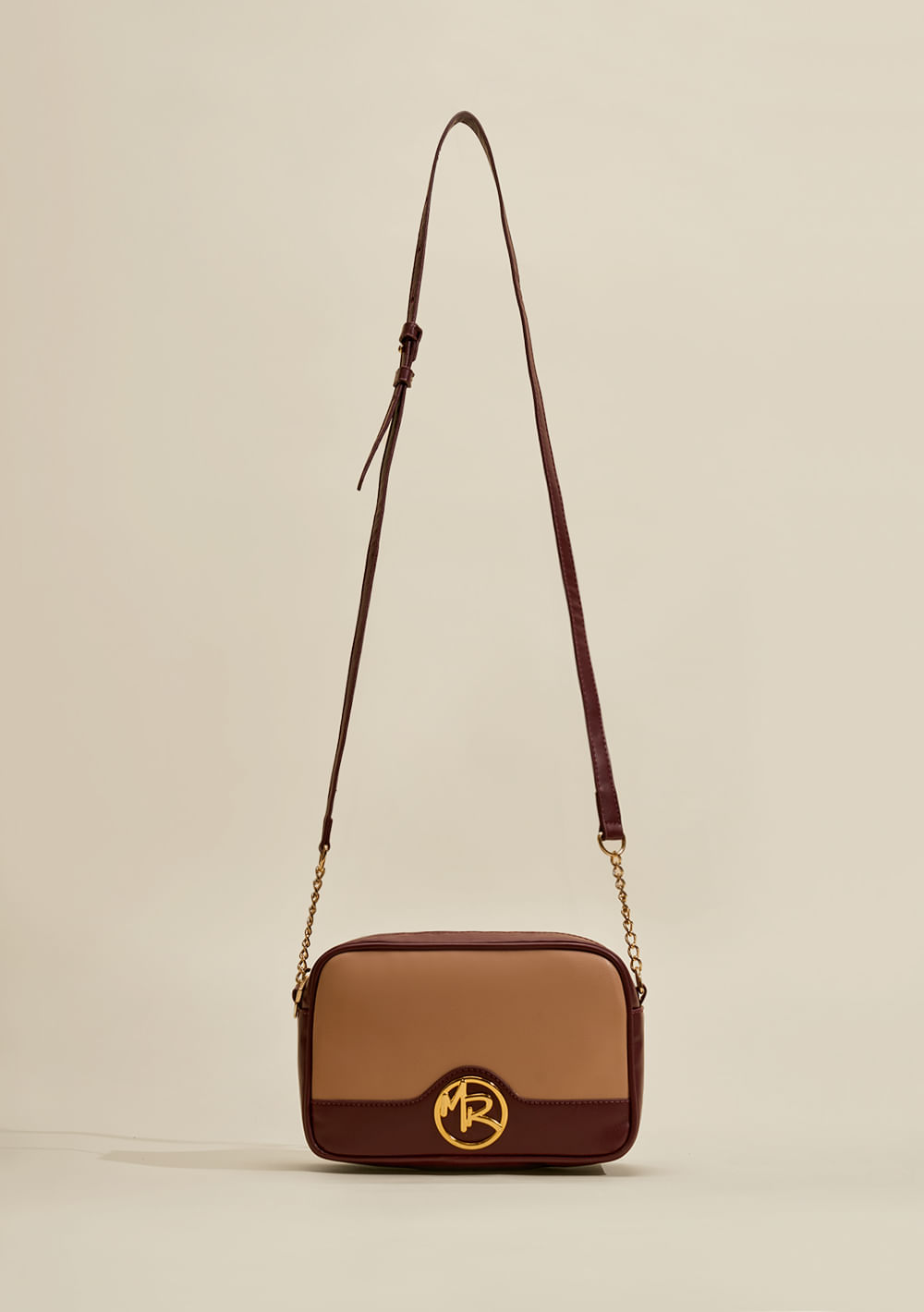 Bolsa Crossbody Alça Corrente Rosa