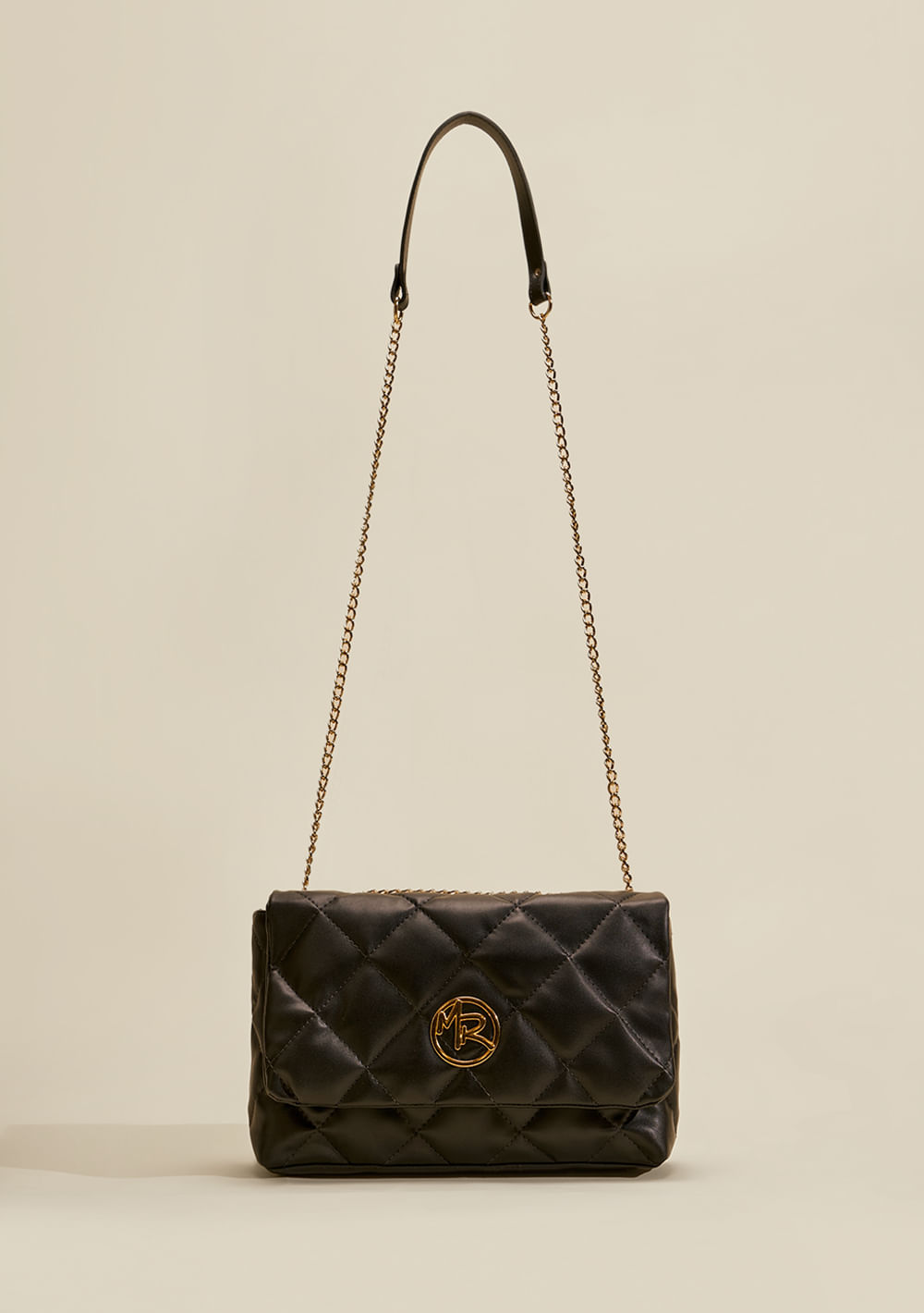 Bolsa Satchel Alça Cordão Preto