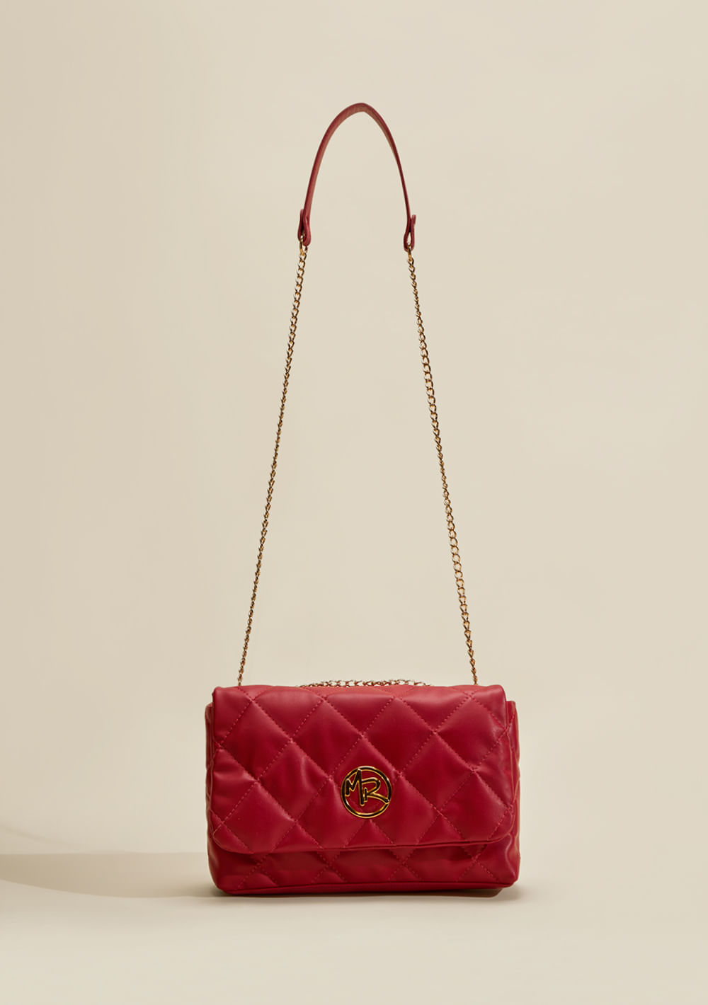 Bolsa Satchel Alça Cordão Vermelho
