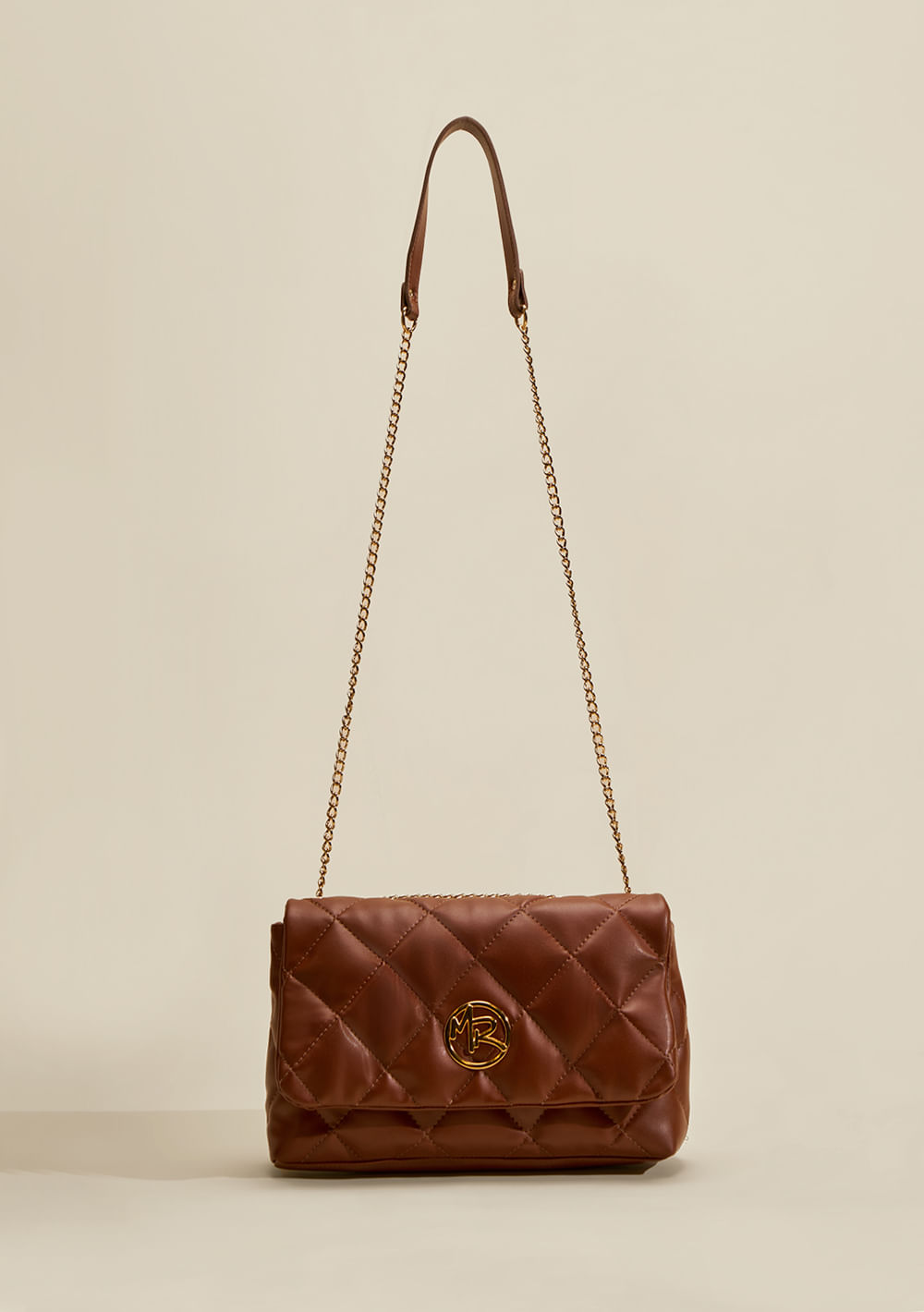 Bolsa Satchel Alça Cordão Marrom