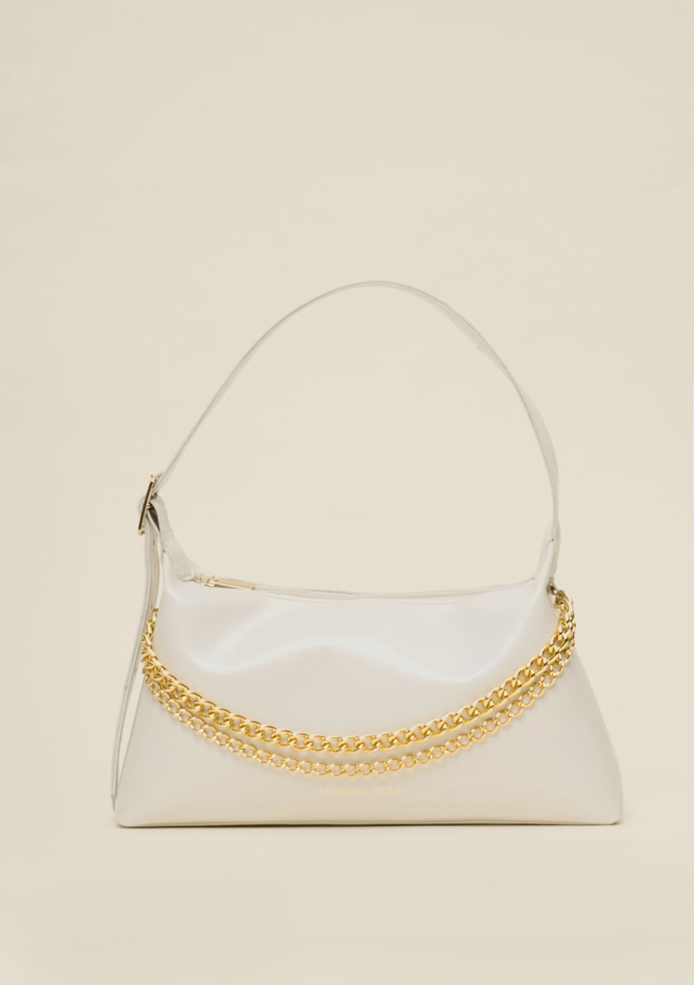 Bolsa Hobo Com Corrente Off White