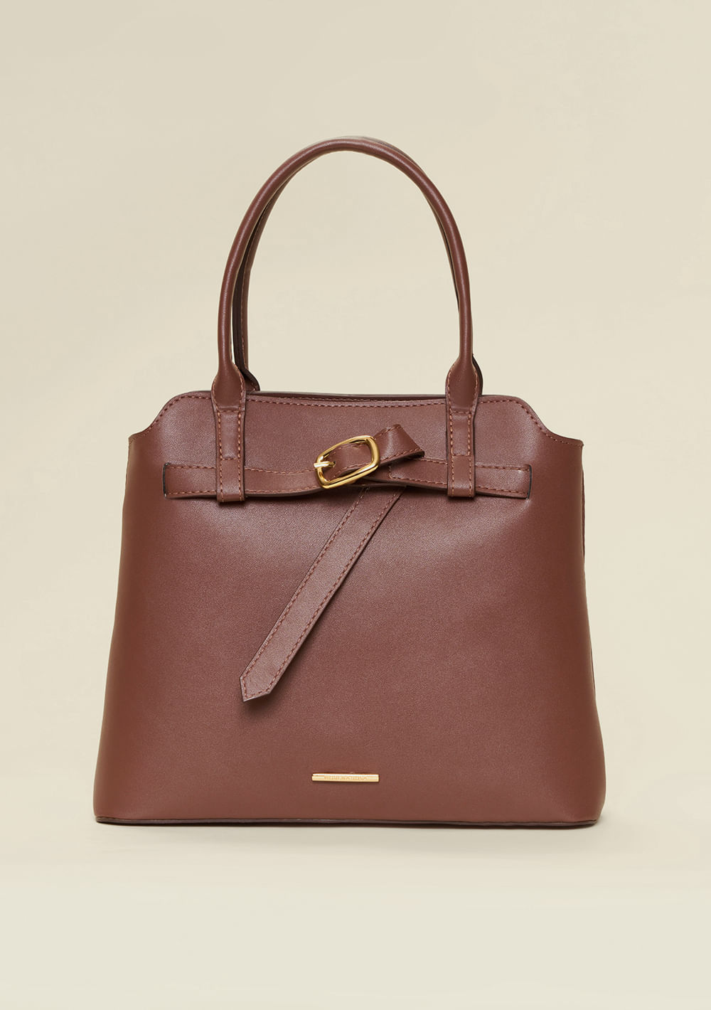 Bolsa Tote Detalhe Fivela Marrom