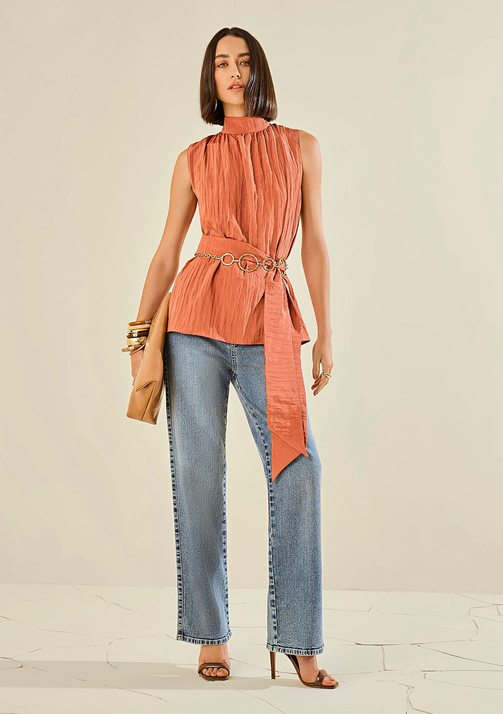Calça Morena Rosa Wide Média Azul