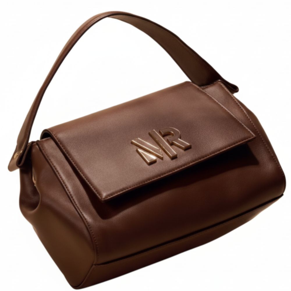 Bolsa Morena Rosa Tote Logo Mr Marrom