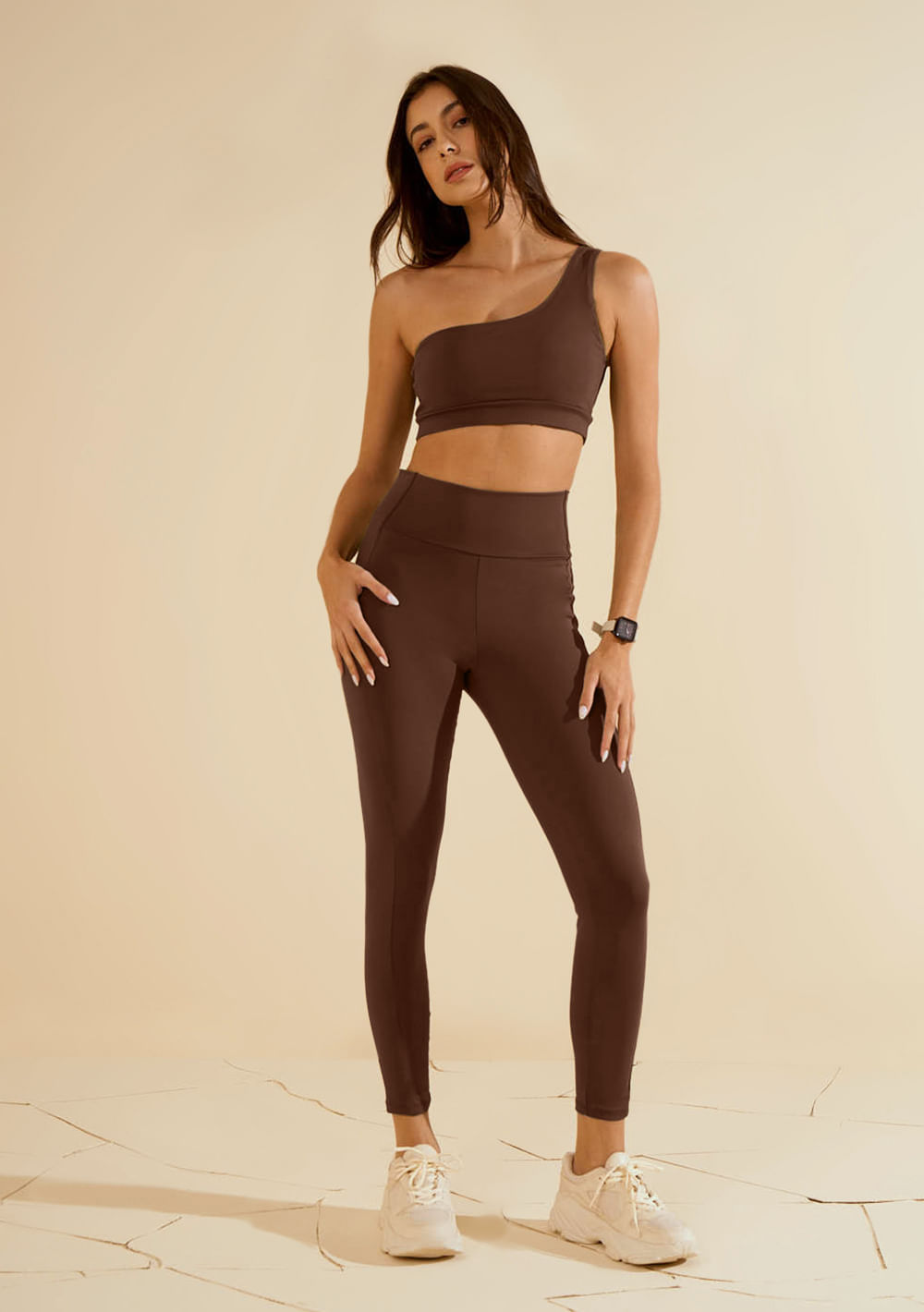 Calça Morena Rosa Legging Média Marrom