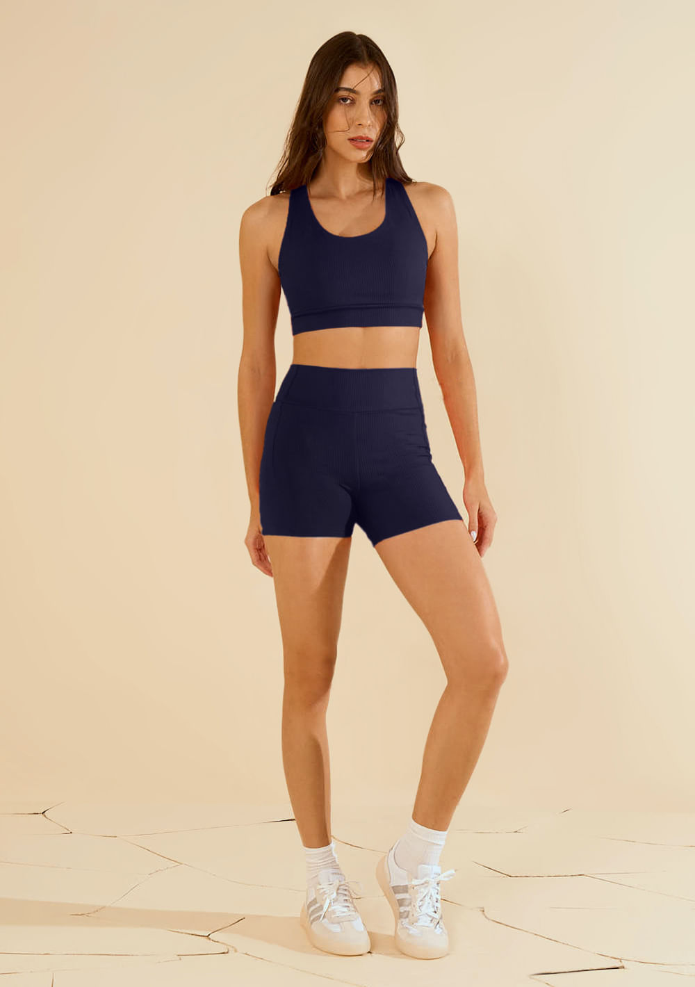 Top Morena Rosa Decote Careca Nadador Azul