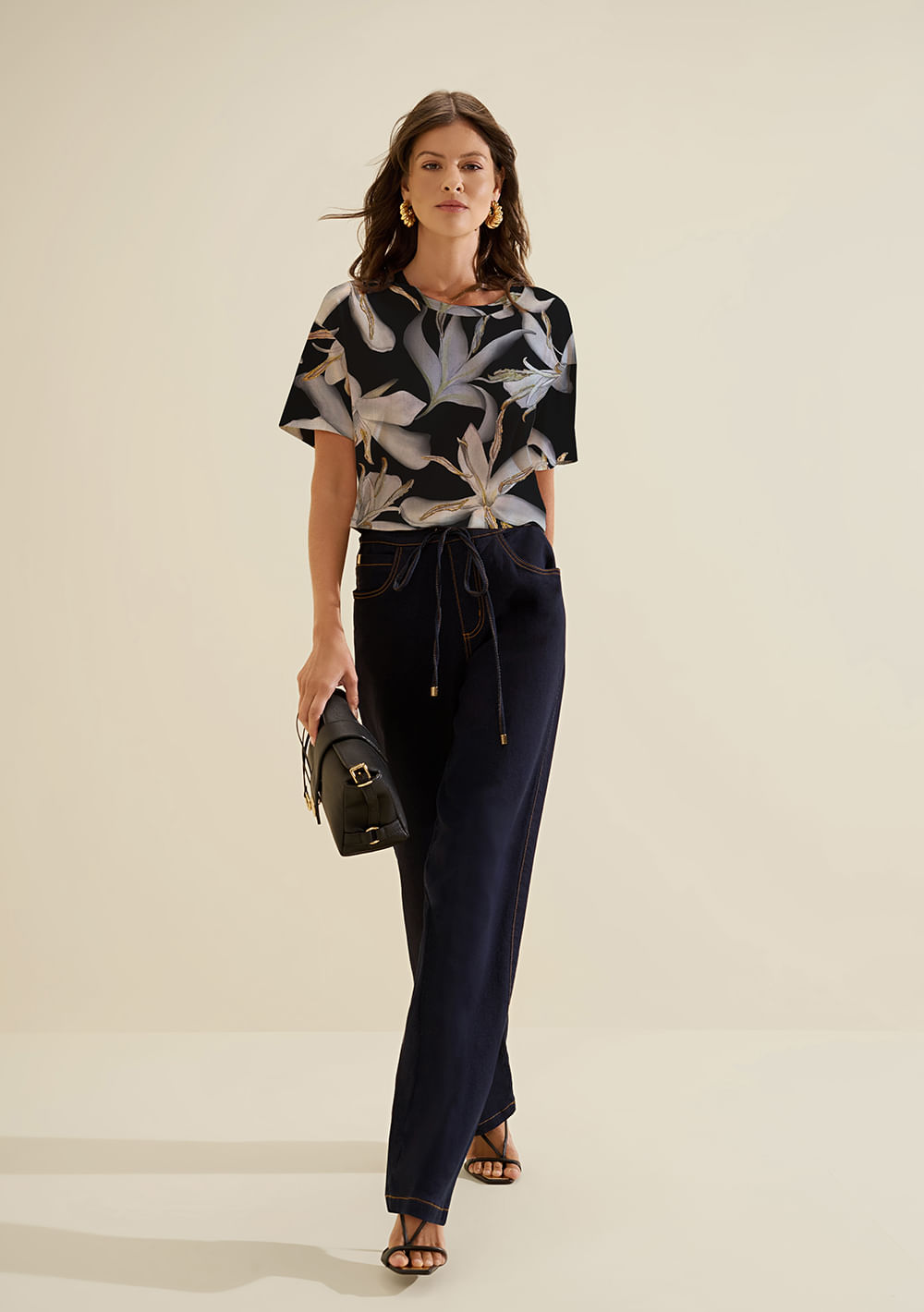 Calca Jeans Wide Prisma Azul
