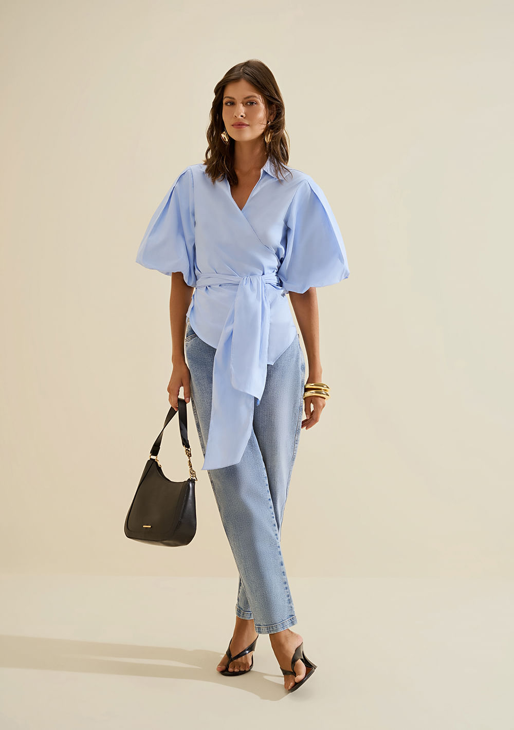 Calca Jeans Mom Cadência Azul